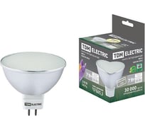 Светодиодная лампа с матовым стеклом TDM ELECTRIC MR16-7 Вт-220 В-3000 К–GU 5,3 SMD SQ0340-0062