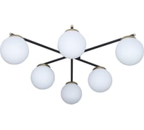 Светильник потолочный ЭЛЕТЕХ Злата 161 черн.зол. (Плафон 8728) НСБ 01-6x25-101 G9 [ИМ] 1005405281