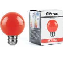Светодиодная лампа FERON 3W 230V E27 красный, LB-371 25905