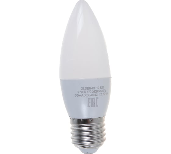 Светодиодная лампа General Lighting Systems Свеча CF-10W-E27-2700K 683000
