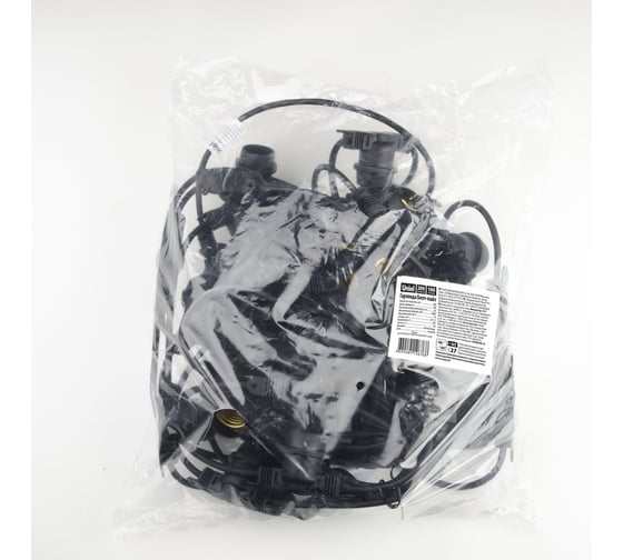 Гирлянда Uniel UDL-K120 200/E27/100M IP65 BLACK BELT-LIGHT Белт-лайт, 100 м + 1,5м сетевой шнур UL-00006479