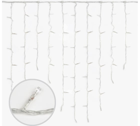 Светодиодная бахрома Uniel с эффектом мерцания, 3м. ULD-B3010-200/TTK WARM WHITE-WHITE IP44 UL-00003949