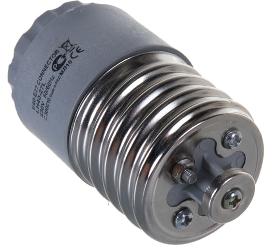 Переходник Uniel LH40-27L BASE ADAPTOR для цоколей с E40 на E27 длинный. 719