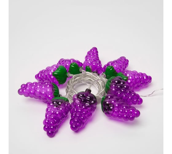 Светодиодная гирлянда Uniel ULD-S0400-010/STB/2AA WHITE IP20 GRAPES на батарейках UL-00003392 1