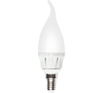 Светодиодная лампа Uniel LED-CW37-6W/NW/E14/FR ALM01WH Форма свеча на ветру, матовая колба. 8136