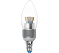 Светодиодная диммируемая лампа Uniel LED-C37P-5W/NW/E14/CL/DIM ALC03SL пятилепестковая. 8746