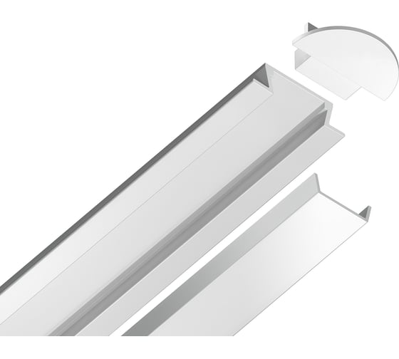 Встраиваемый алюминиевый профиль для светодиодной ленты Ambrella Light ILLUMINATION GP1001WH
