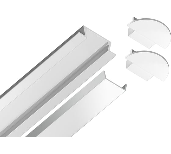 Встраиваемый алюминиевый профиль для светодиодной ленты Ambrella Light ILLUMINATION GP1001WH 1