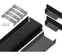 Накладной алюминиевый профиль для светодиодной ленты Ambrella Light ILLUMINATION GP1700BK/BK