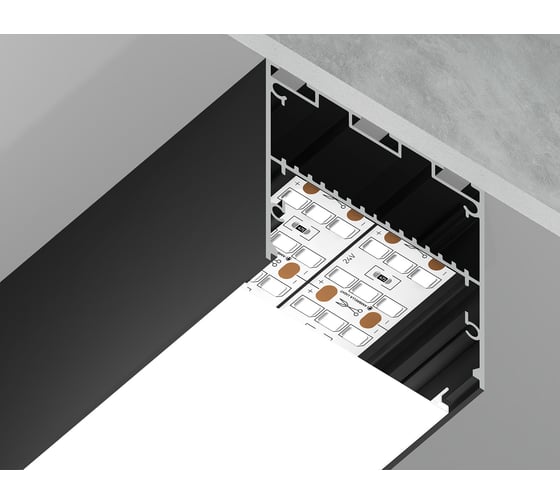 Накладной/подвесной профиль для светодиодной ленты Ambrella Light ILLUMINATION GP3100BK
