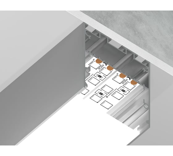 Накладной/подвесной профиль для светодиодной ленты Ambrella Light ILLUMINATION GP3050AL