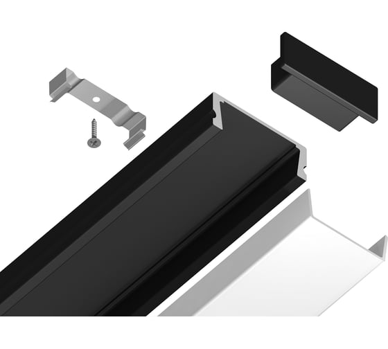 Накладной алюминиевый профиль для светодиодной ленты Ambrella Light ILLUMINATION GP1700BK