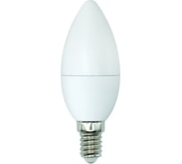 Светодиодная лампа Uniel LED-C37-6W/WW+NW/E14/FR PLB01WH, форма «свеча», матовая UL-00001570