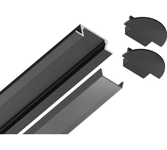 Встраиваемый профиль для светодиодной ленты Ambrella Light ILLUMINATION GP1001BK/BK