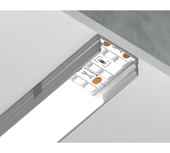 Накладной профиль для светодиодной ленты Ambrella Light ILLUMINATION GP2001AL