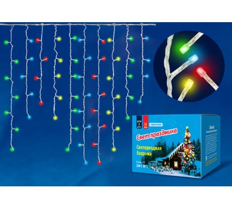 Светодиодная бахрома с контроллером Uniel ULD-B3010-200/DTA MULTI, IP20, 3 м UL-00002270