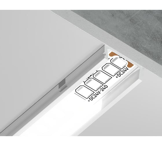 Накладной профиль для светодиодной ленты Ambrella Light ILLUMINATION GP1700WH