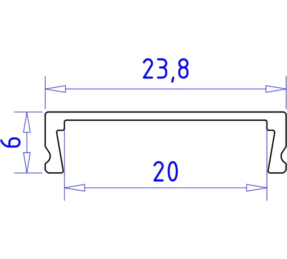 Накладной профиль для светодиодной ленты Ambrella Light ILLUMINATION GP1800WH
