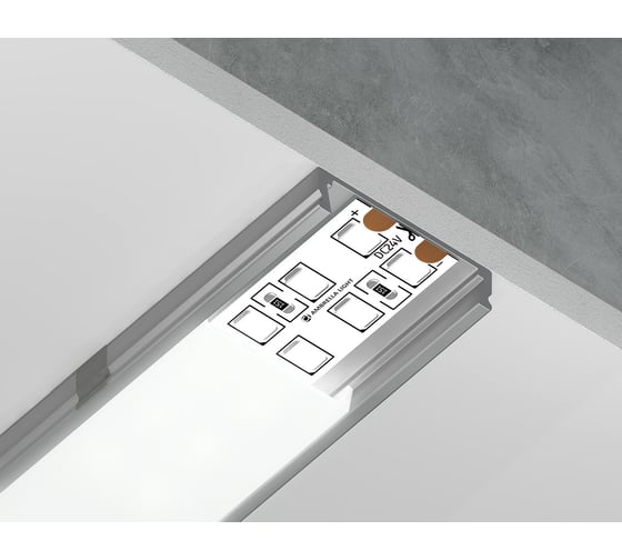 Накладной профиль для светодиодной ленты Ambrella Light ILLUMINATION GP1800AL