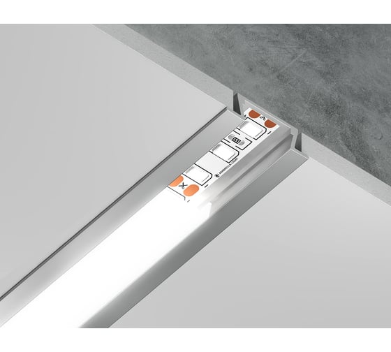 Встраиваемый алюминиевый профиль для светодиодной ленты Ambrella Light ILLUMINATION GP1001AL