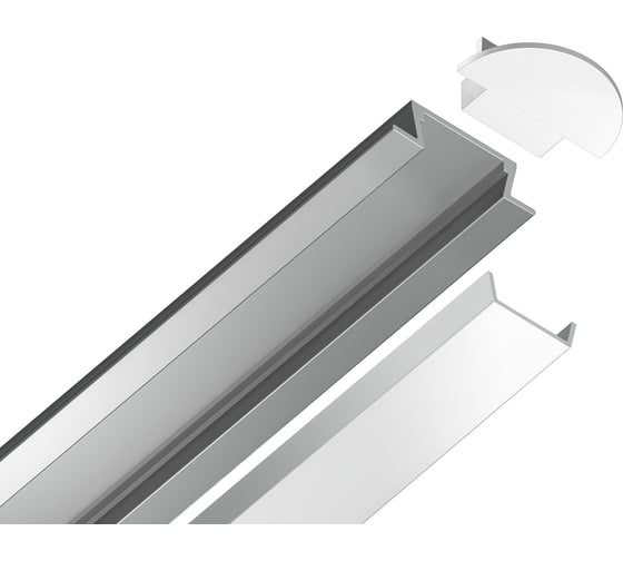 Встраиваемый алюминиевый профиль для светодиодной ленты Ambrella Light ILLUMINATION GP1001AL