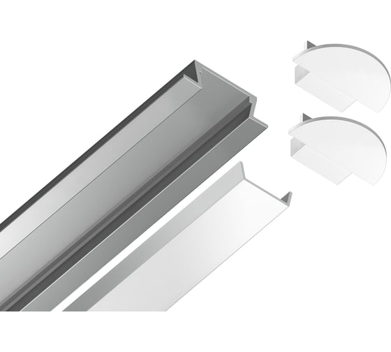 Встраиваемый алюминиевый профиль для светодиодной ленты Ambrella Light ILLUMINATION GP1001AL 1