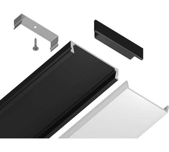 Накладной профиль для светодиодной ленты Ambrella Light ILLUMINATION GP1800BK