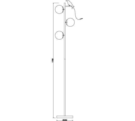 Напольный светильник (торшер) Freya tale 3xe27x60w металл золото FR5210FL-03G