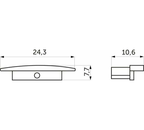 Заглушка к алюминиевому профилю AKS LIRA-1707, белый 77268