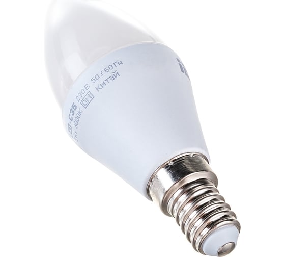 Лампа IEK LED C35 свеча 5 Вт 230 В 3000К E14 LLE-C35-5-230-30-E14