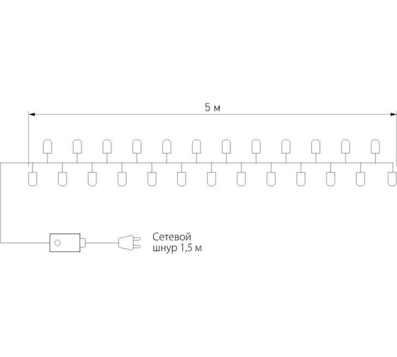 Новогодняя гирлянда Eurosvet 400-001 нить мульти a044096