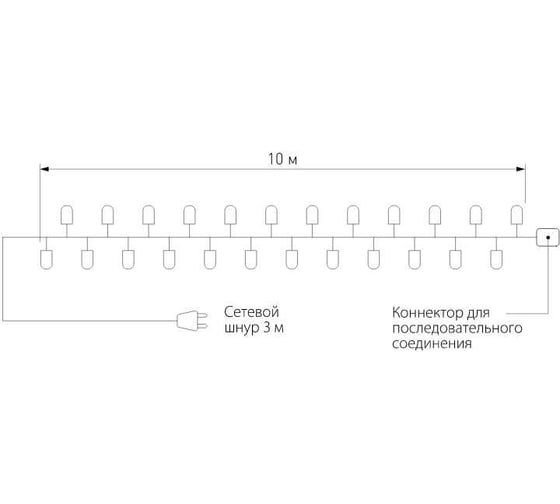 Новогодняя гирлянда Eurosvet 400-101 нить мульти с эффектом мерцания a044074