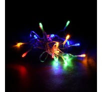 Электрогирлянда VEGAS нить 20 разноцветных LED ламп прозрачный провод 55104