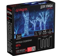Электрогирлянда-конструктор Vegas нить 48 синих LED ламп прозрачный провод 55002