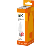 Лампа IEK LED C35 свеча 7 Вт 230 В 3000К E27 LLE-C35-7-230-30-E27