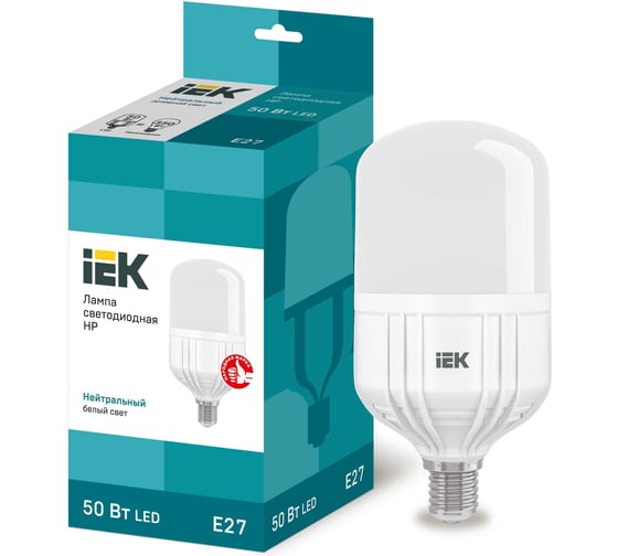 Лампа IEK LED HP 50 Вт 230 В 4000К E27 LLE-HP-50-230-40-E27