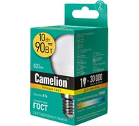 Электрическая светодиодная лампа Camelion ELMG45-10W-83K-E14 13820