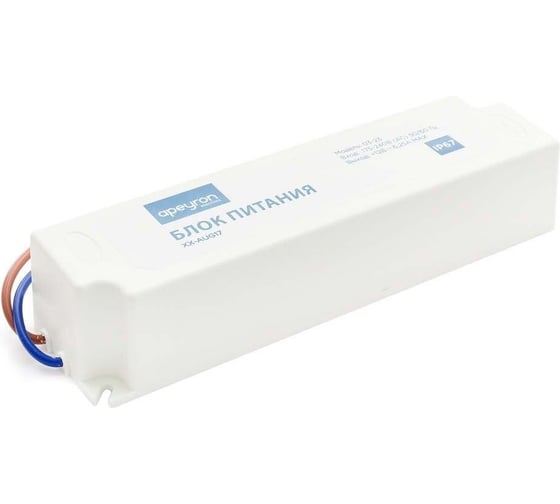 Блок питания Apeyron 12В, 75 Вт, IP67, 6,5А, пластик, 166*42*33,5 мм. 03-23 1