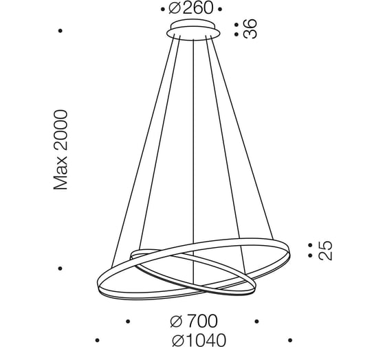 Светильник подвесной DREAMLED RING V2 8230 WD DIM
