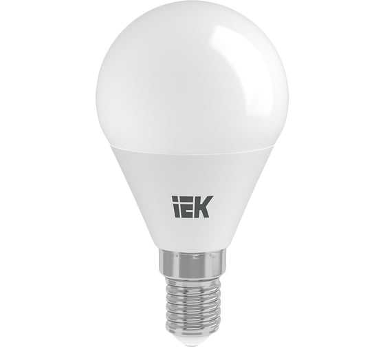 Лампа IEK LED G45 шар 5 Вт 230 В 3000К E14 LLE-G45-5-230-30-E14