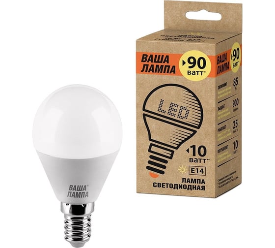Лампа Ваша Лампа Globe LED 25Y45GL10E14-P 1