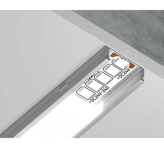 Накладной алюминиевый профиль для светодиодной ленты Ambrella Light ILLUMINATION GP1700AL