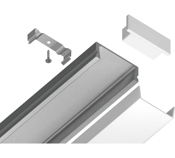 Накладной алюминиевый профиль для светодиодной ленты Ambrella Light ILLUMINATION GP1700AL