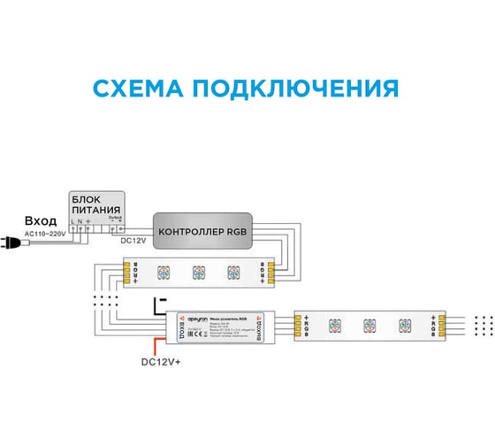 Мини-усилитель Apeyron RGB 12В 04-25