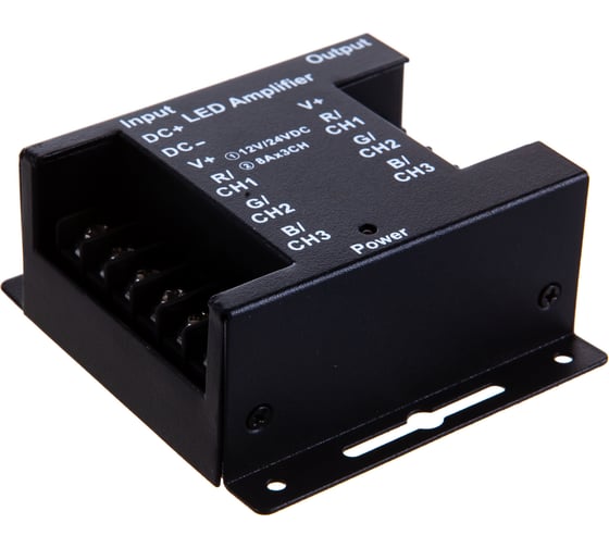 УсилительApeyron RGB 12В/24В, 288/576 Вт, 3 канала*8А 04-04(288)
