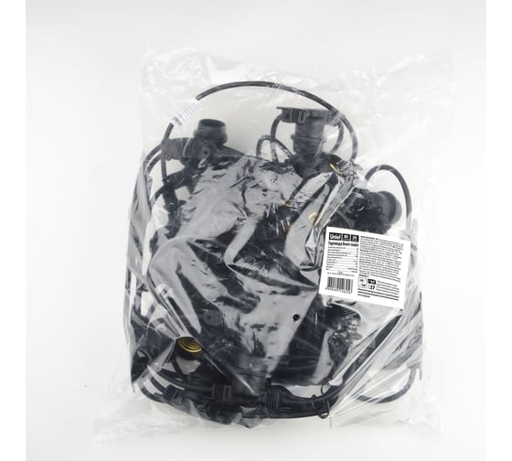 Гирлянда Uniel UDL-K111 80/E27/20M IP65 BLACK BELT-LIGHT Белт-Лайт, 20м + 1,5м сетевой шнур UL-00006441