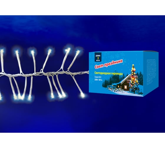 Светодиодная гирлянда Uniel ULD-S0300-200/DTA WARM WHITE IP20 FIRECRACKER с контроллером Фейерверк UL-00005477 1