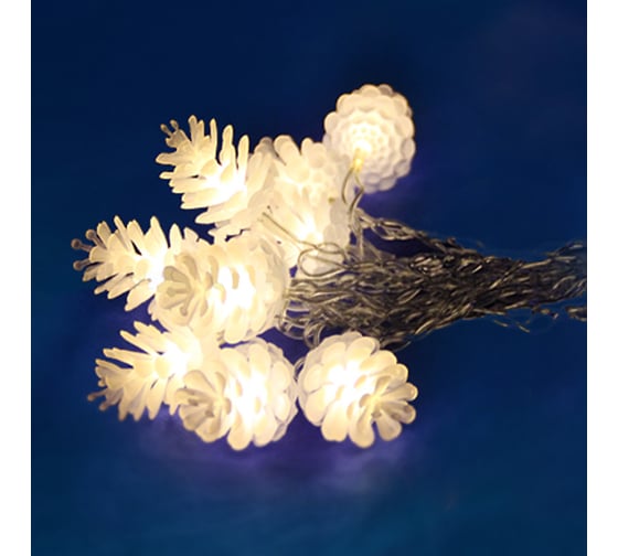 Светодиодная гирлянда Uniel ULD-S0280-020/DTA WARM WHITE IP20 PINE CONES «Шишки» 9582