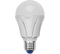 Светодиодная лампа Uniel LED-A60-9W/WW/E27/FR ALP01WH Форма A, матовая колба. 7887