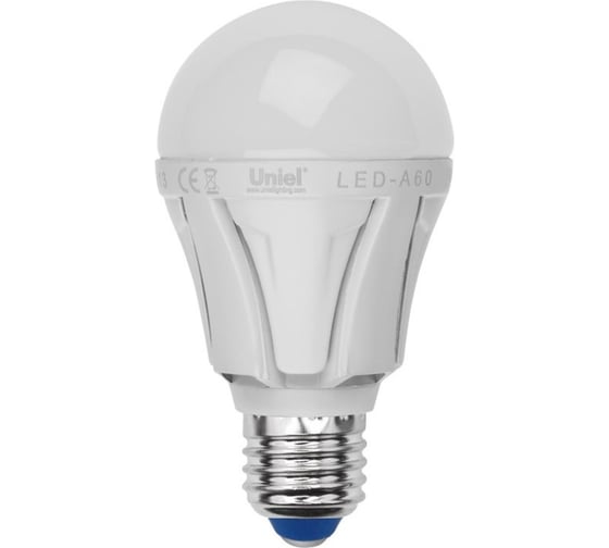 Светодиодная лампа Uniel LED-A60-9W/WW/E27/FR ALP01WH Форма A, матовая колба. 7887